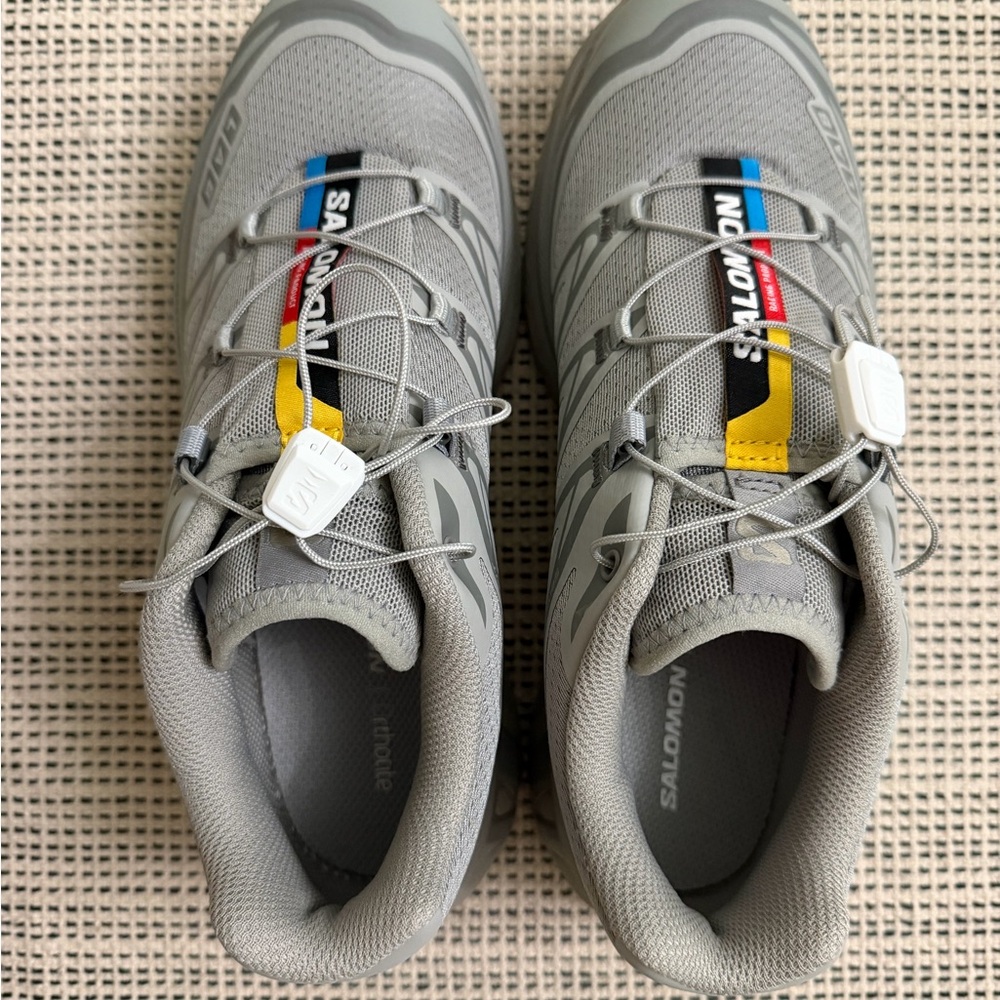 Salomon Gray and Yellow Trail Shoes
